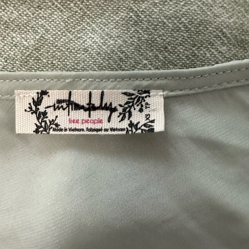 Free People Intimately Sunset Lover Lace Trim Cami in Sea Mist XS NWOT - Picture 5 of 6